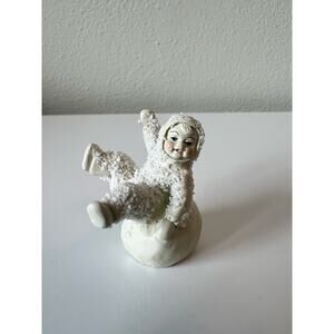 Department 56 Snowbabies "Don't Fall Off". Handpainted Pewter.  #7603-1 with box